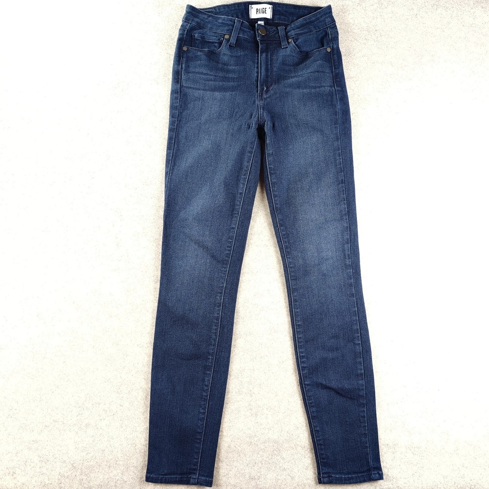 Paige Hoxton Ankle‎ Jeans 27 Blue Rayon Stretch 26x27 Mid Rise Comfort